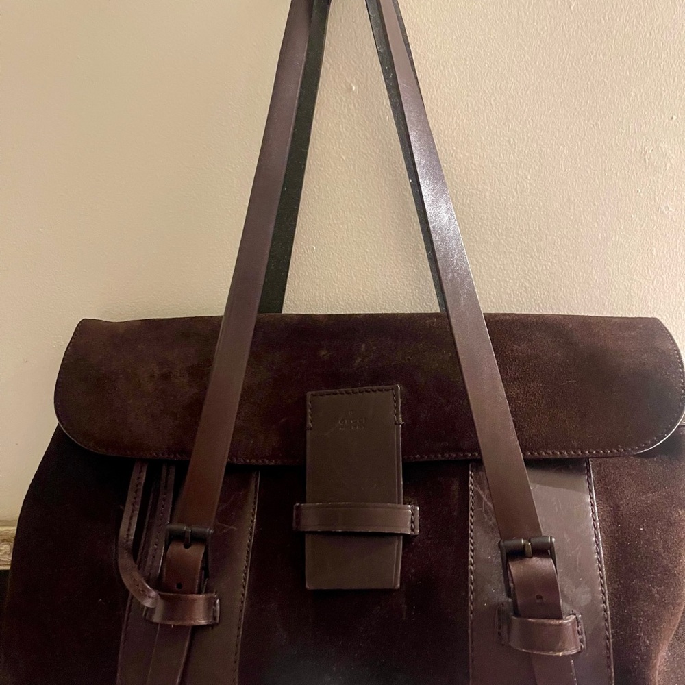Elegant Brown Leather Shoulder Bag